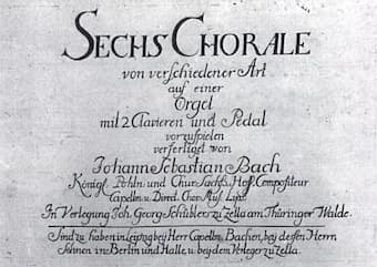 First edition of Schübler Chorales, 1740s