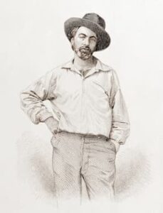 Walt Whitman, age 35, from the frontispiece to Leaves of Grass