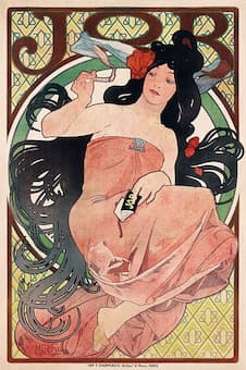 Alfons Muscha: JOB Cigarette Paper advertisement, 1898