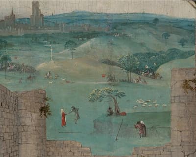 Bosch: The Adoration of the Magi (Metropolitan Museum of Art) Center background (detail)