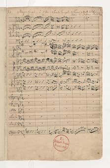 J. S. Bach, autograph of the Magnificat in D Major, BWV 243. First page of the first movement "Coro"