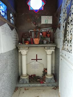 Interior of Saint-Saëns' tomb in Montparnasse