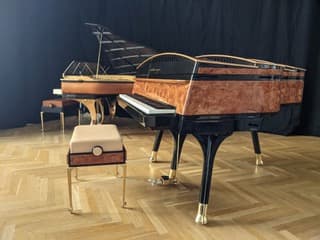 Grand piano designed by Poul Henningsen