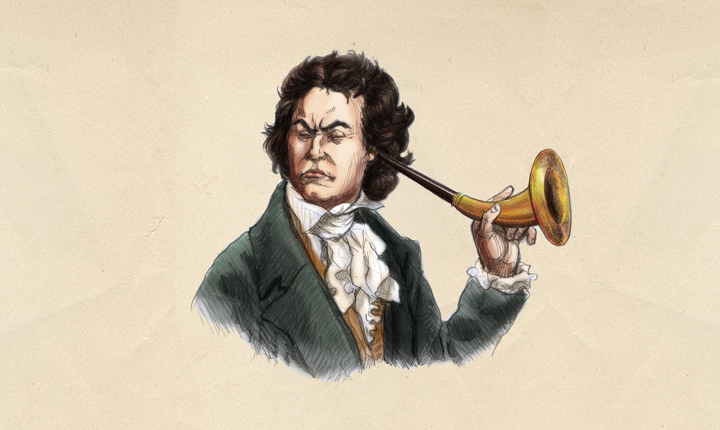 Beethoven with the ear trumpet