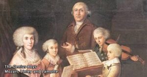 How did Mozart meet the other child prodigies Thomas Linley and Franz Lamotte?