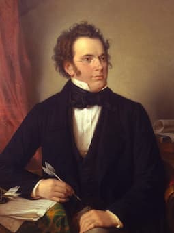 Wilhelm August Rieder: Franz Schubert, 1875 painting from his 1825 watercolour