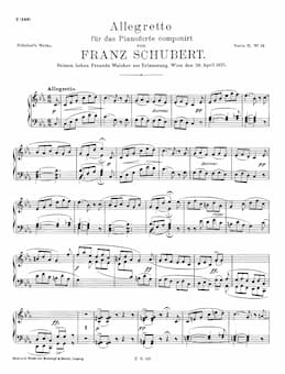 Schubert: D 915 Allegretto