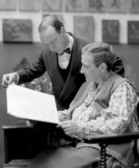 The young Virgil Thomson with Gertrude Stein