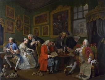Hogarth: Marriage à-la-mode: I. The Marriage Settlement, 1743 (London: National Gallery)
