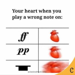 your heart when you play a wrong note