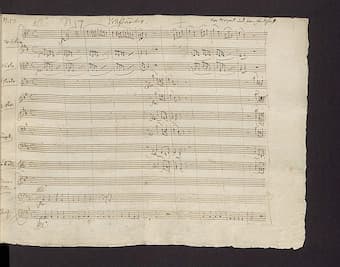 Mozart: Piano Concerto No. 27 in Bb Major K. 595 autograph manuscript