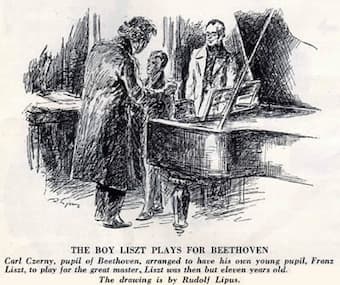 Czerny introduced his student Liszt to Beethoven