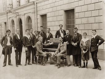 Class of Charles-Wilfrid Bériot, 1895 (Ravel on the left)