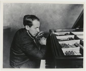 Henry Cowell at the keyboard