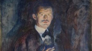 Edvard Munch: Self-Portait with Cigarette (1895) (Nasjonalmuseet)
