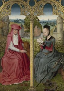 Anonymous: St Jerome and St Catherine of Alexandria (c. 1480 - c. 1490) (Rijksmuseum)