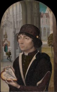 Master of the View of Sainte Gudule: Young Man Holding a Book (ca. 1480) (Metropolitan Museum of Art)