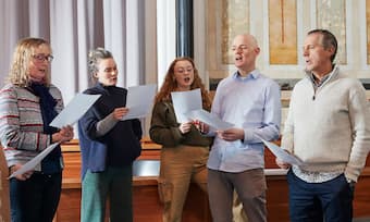 Singing in harmony with others is a joyful thing, even in difficult times