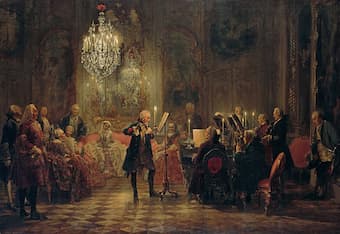 Adolph von Menzel: Frederick the Great Playing the Flute at Sanssouci