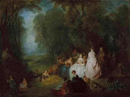 Watteau: Fête champêtre (1718-1721) (Art Institute of Chicago)