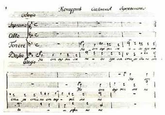 Maksym Berezovsky's choral concerto Ne otverzhy mene