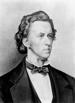 Frédéric Chopin, after a portrait by P. Schick, 1873