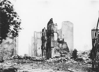 Guernica after the bombing, 1937