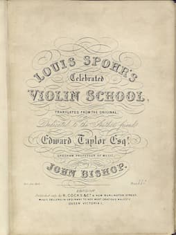 Louis Spohr's violin treatise