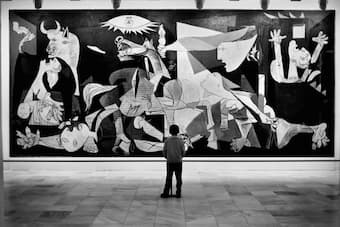 Guernica at the Reina Sofia Museum with a child for size