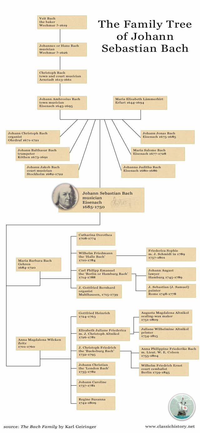 Bach's family tree