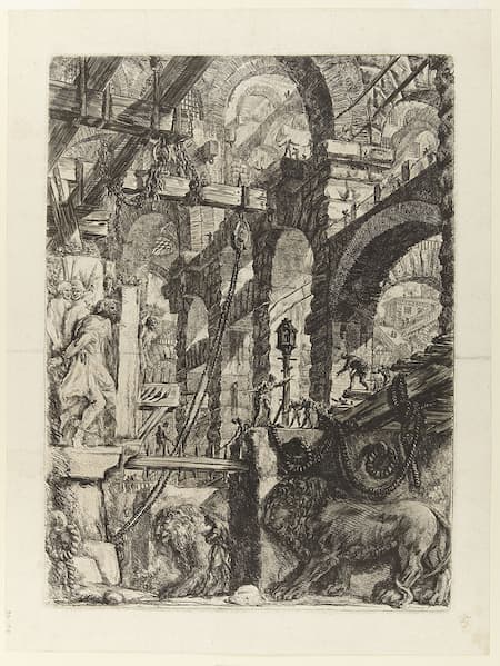 Piranesi: Plate5: The Lion Bas-Reliefs (1761)