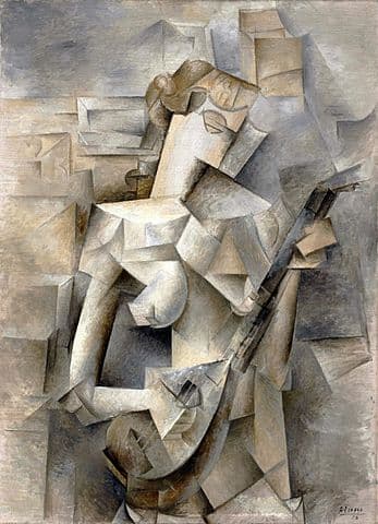 Pablo Picasso: Girl with a Mandolin (Fanny Tellier) (1910) (MoMA)