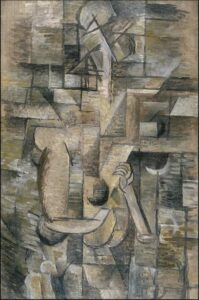 Georges Braque: Woman with a Mandolin (1910) (Thyssen-Bornemisza National Museum)