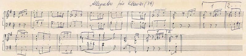 Friedrich Gulda: Allegretto for piano, 1939