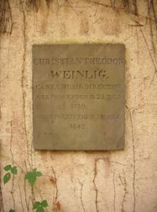 The headstone of Christian Theodor Weinlig