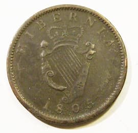 Ireland One Penny Coin with Harp