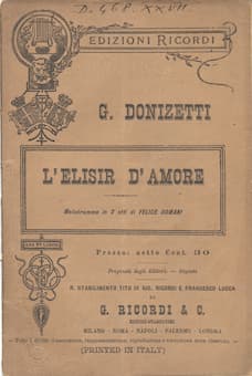 Donizetti’s The Elixir of Love poster