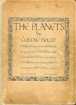 Holst's personal copy of The Planets score