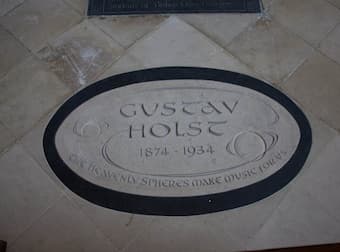 Holst memorial, Chichester Cathedral