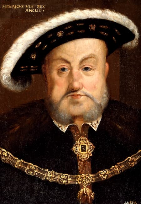 Unknown: Henry VIII, after Hans Holbein the Younger, 17th century, based on a work from 1542 (National Portrait Gallery)
