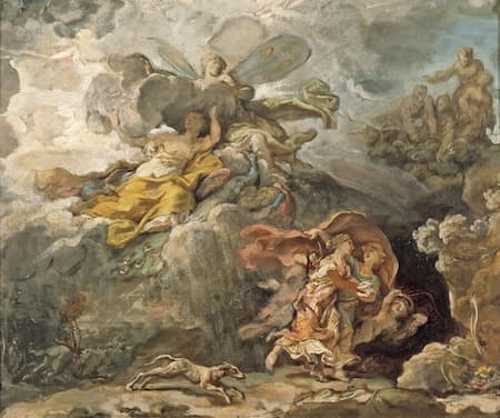 Restout : Aeneas and Dido Fleeing the Storm,ca 1772-1774 (Los Angeles County Museum of Art)