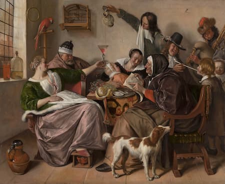Jan Steen: 'As the Old Sing, So Pipe the Young', 1668-70 (Maritshuis)