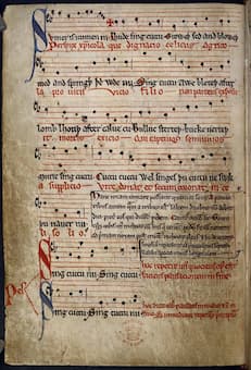 Sumer is icumen in, Harley MS 978, f. 11v (London: British Library)