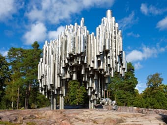 The Sibelius Monument in the district of Töölö in Helsinki