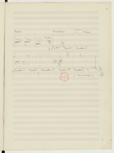 The final page for Debussy’s score for Feux d’artifice, 1913 (Paris: Bibliothèque national)