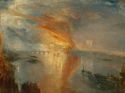 Turner: The Burning of the Houses of Lords and Commons, 1834 (Museum of Art, Cleveland, Ohio)