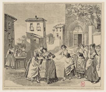 Cavalleria rusticana at the opera's world premiere, 17 May 1890, Teatro Costanzi, Rome