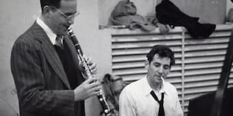 Bernstein and Goodman in rehearsal, 1951