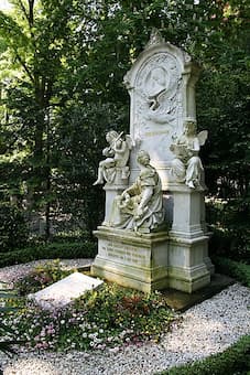 Grave of Robert Schumann and Clara Schumann in Bonn, Germany