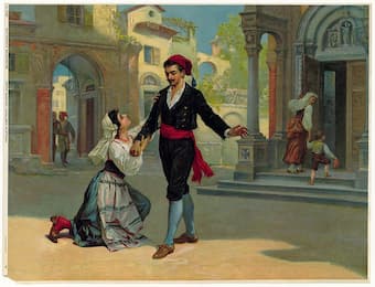Pietro Mascagni : Cavalleria Rusticana - The scene where Santuzza meets up with Turiddo outside the church